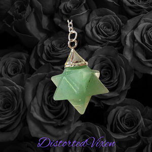 Green Aventurine Merkaba Pendulum • Crystal Star